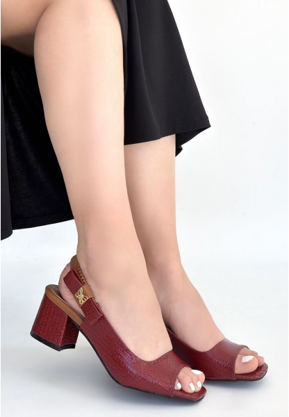 Alessi Bordo  Rugan Topuklu Ayakkabı