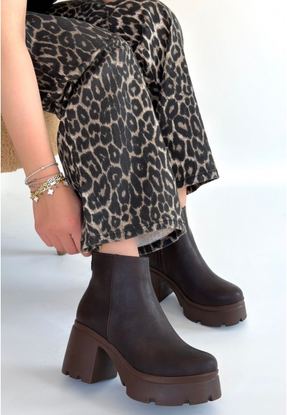 Belay Acı Kahve Nubuk Topuklu Bot