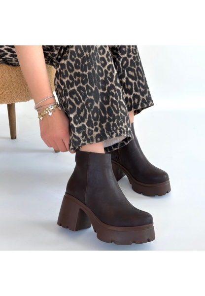 Belay Acı Kahve Nubuk Topuklu Bot