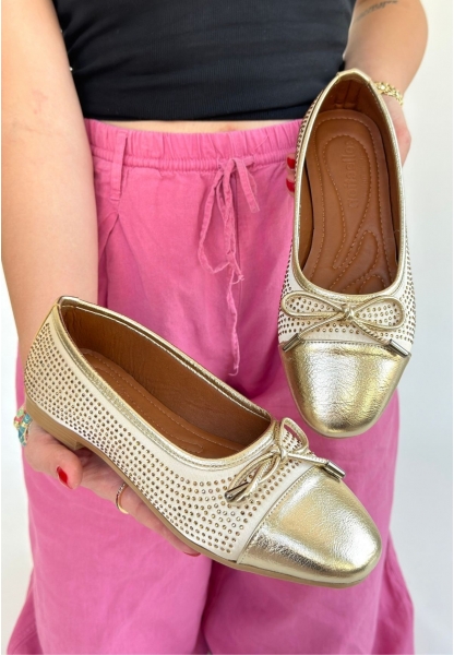 Etya Gold Cilt Babet Ayakkabı