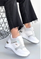 Geja Beyaz Cilt Bağcıklı Spor Ayakkabı