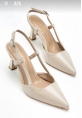 Hoost Bej Rugan Topuklu Ayakkabı