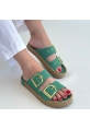 İces Yeşil Nubuk Terlik
