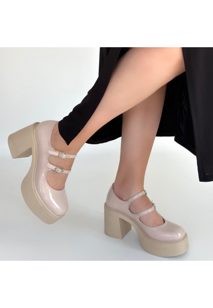 Jarlo Bej Rugan Dolgu Topuk Ayakkabı