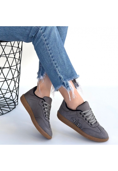Lendo Gri Süet Bağcıklı Spor Ayakkabı