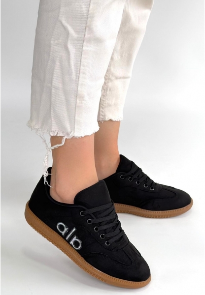 Lendo Siyah Süet Bağcıklı Spor Ayakkabı