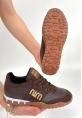 Marje Kahverengi Cilt Bağcıklı Spor Ayakkabı