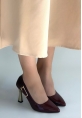 Motya Bordo Rugan Topuklu Ayakkabı