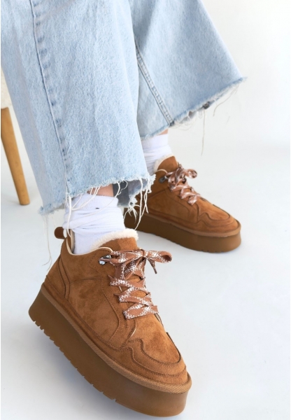 Muden Taba Süet Bağcıklı Bot